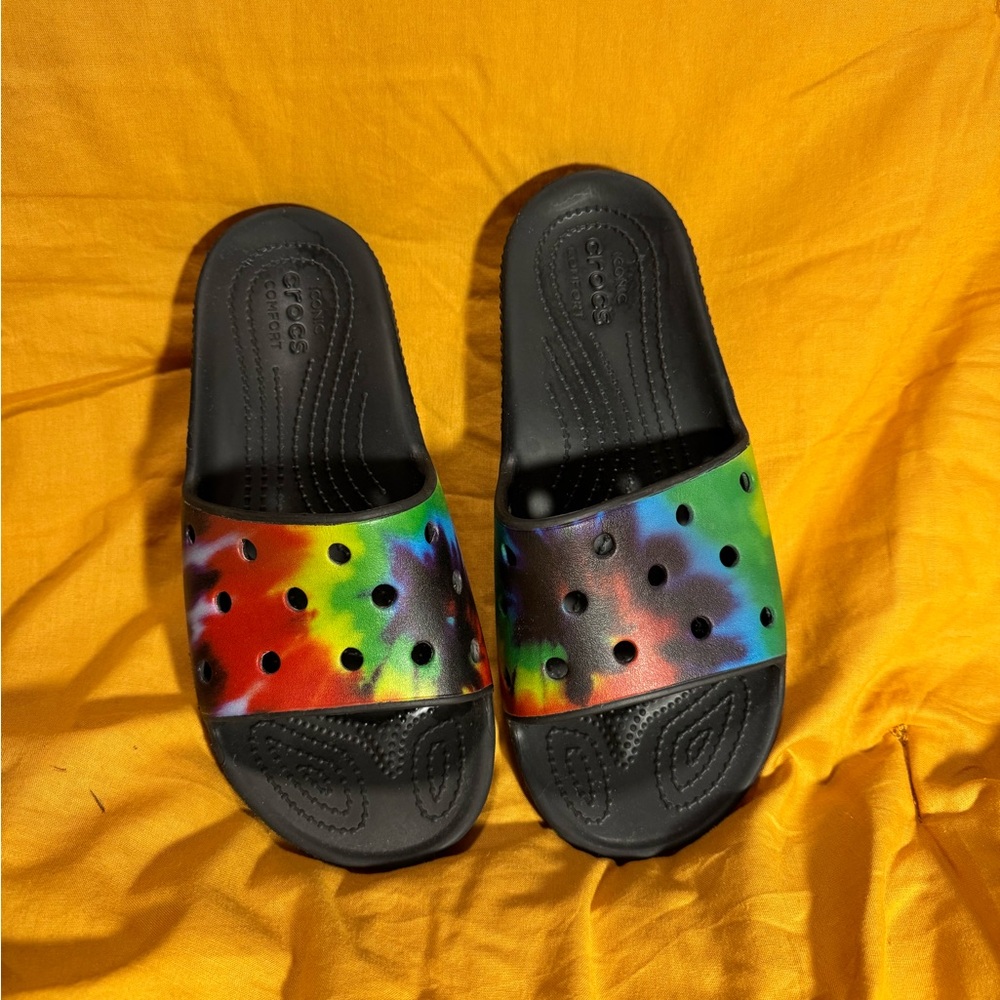 CROCS Kids Rainbow Slide Sandals